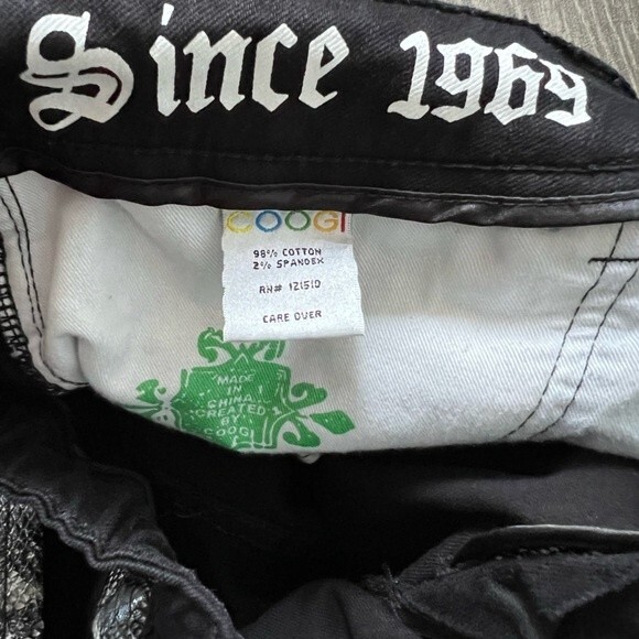 COOGI Faux Snake Skin Black Jeans Elastic Stretchy Pants Women's sz 20 Plus Size - Picture 8 of 12